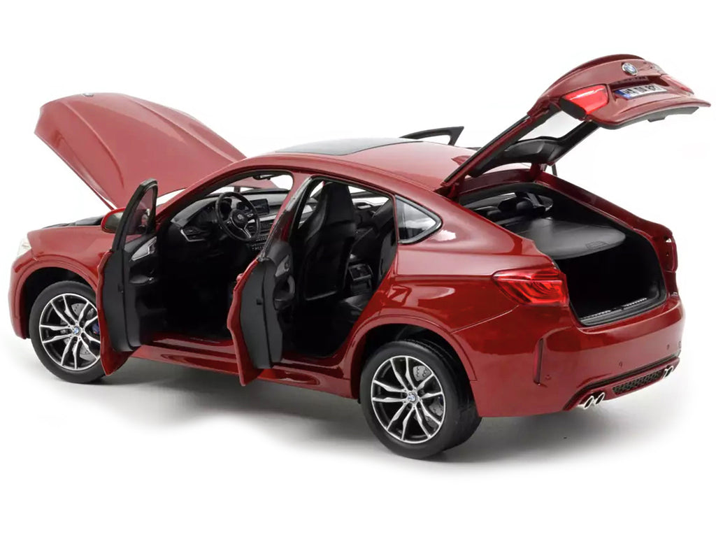 2015 BMW X6 M Red Metallic with Sunroof 1/18 Diecast Model Car by Nore