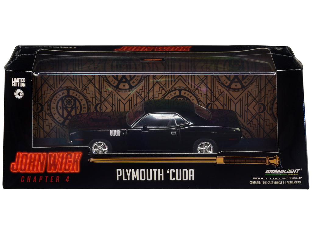 Plymouth 'Cuda John Wick: Chapter 4 (2023) Greenlight 1/18