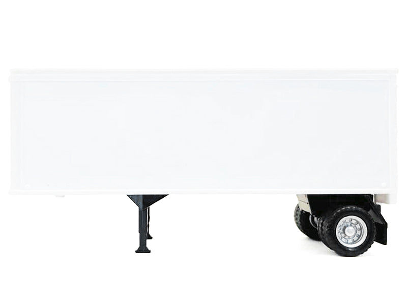 27ft Single-Axle Trailer (No Converter Dolly) White 1/87 (HO) Plastic Model by Promotex