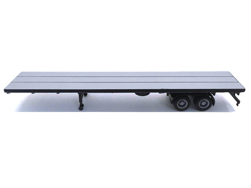 48ft Flatbed Trailer Gray Top 1/87 (HO) Plastic Model by Promotex