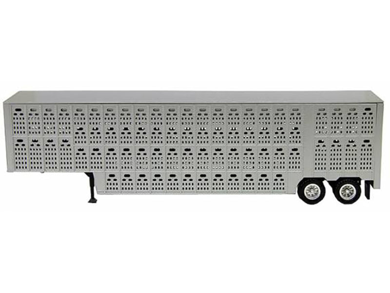 Livestock Trailer Silver 1/87 (HO) Plastic Model by Promotex