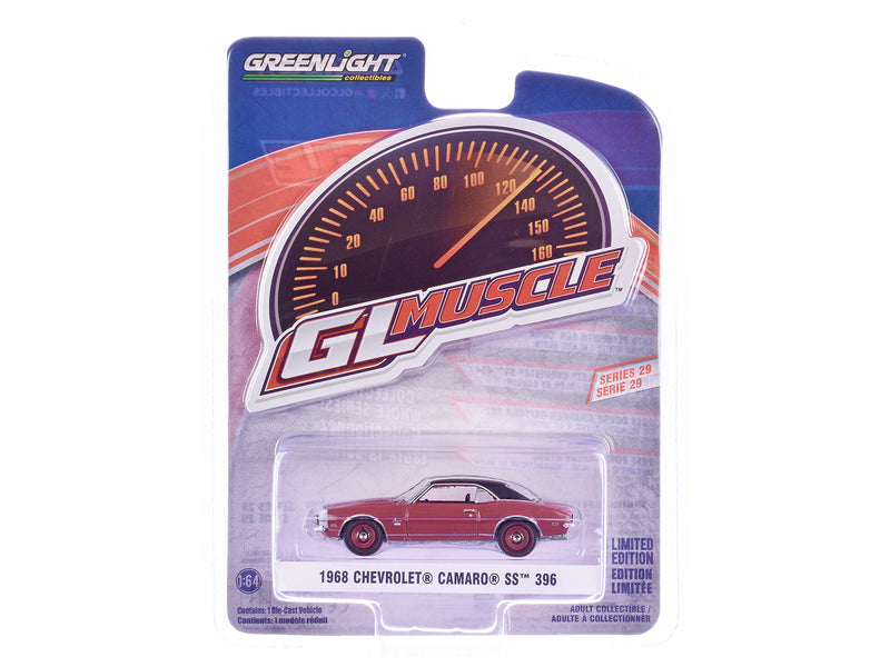 1968 Chevrolet Camaro SS 396 Cordova Maroon with Black Top "GreenLight Muscle" Series 29 1/64 Diecast Model Car by Greenlight