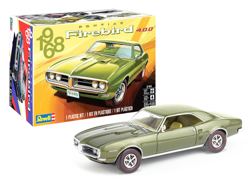 Level 4 Model Kit 1968 Pontiac Firebird 400 2-in-1 Kit 1/25 Scale Model by Revell