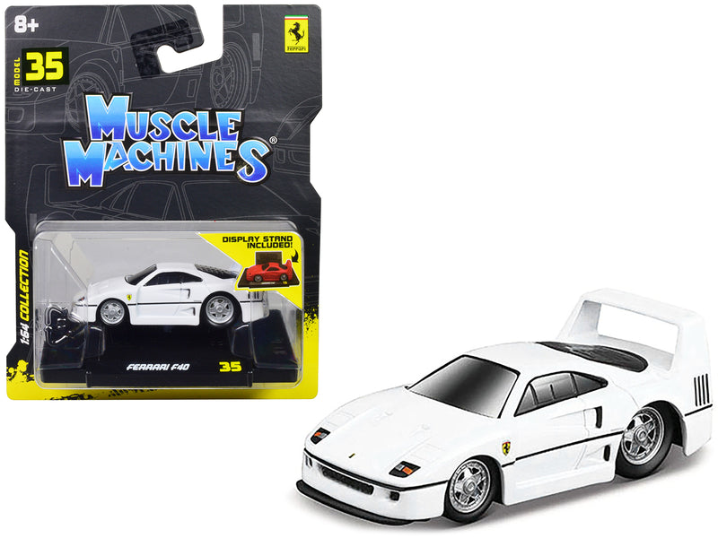 Ferrari F40 White 1/64 Diecast Model Car by Muscle Machines