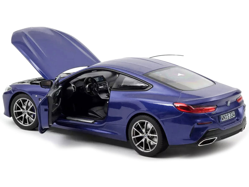 2018 BMW M850i Blue Metallic 1/18 Diecast Model Car by Norev