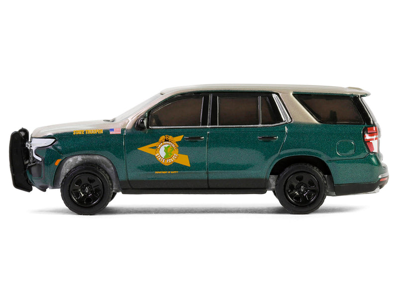 2023 Chevrolet Tahoe Police Pursuit Vehicle (PPV) "New Hampshire State Police" Gold and Green Metallic "Hot Pursuit" Series 46 1/64 Diecast Model Car by Greenlight