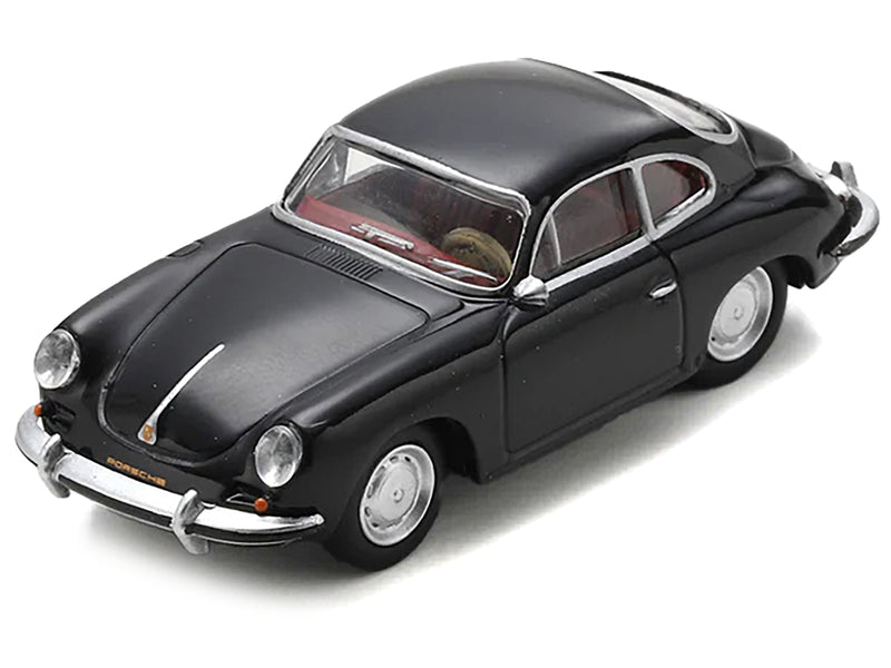 Porsche 356 Black with Red Interior 1/64 Diecast Model Car by Schuco