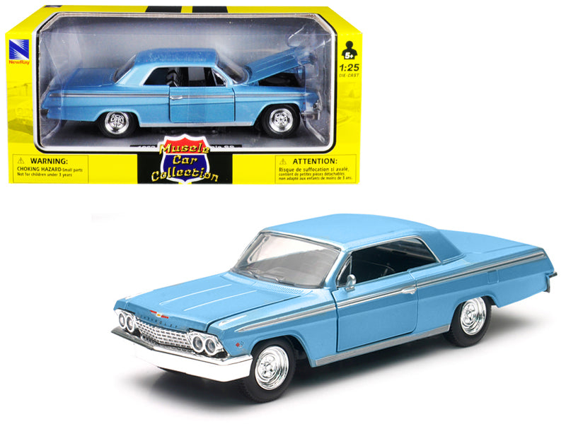 1962 Chevrolet Impala SS Blue 1/25 Diecast Model Car by New Ray