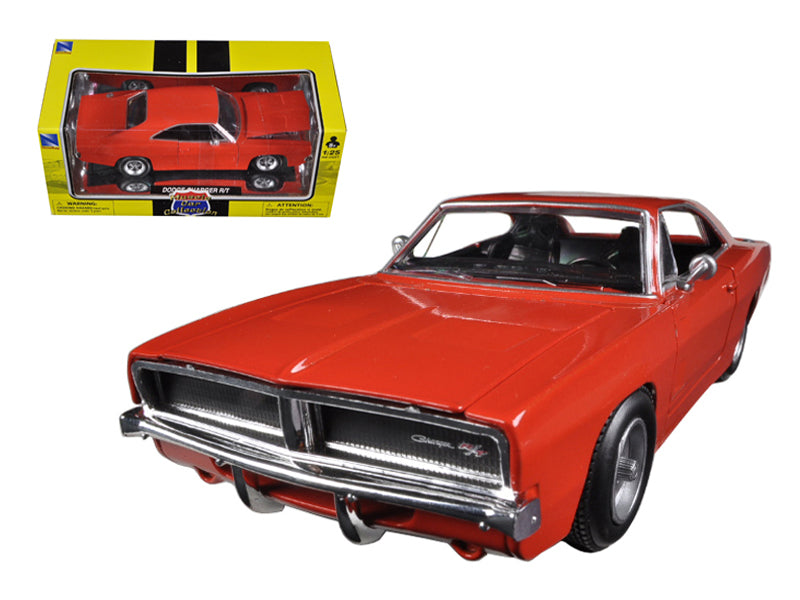 1969 Dodge Charger R/T Orange "Muscle Car Collection" 1/25 Diecast Model Car by New Ray