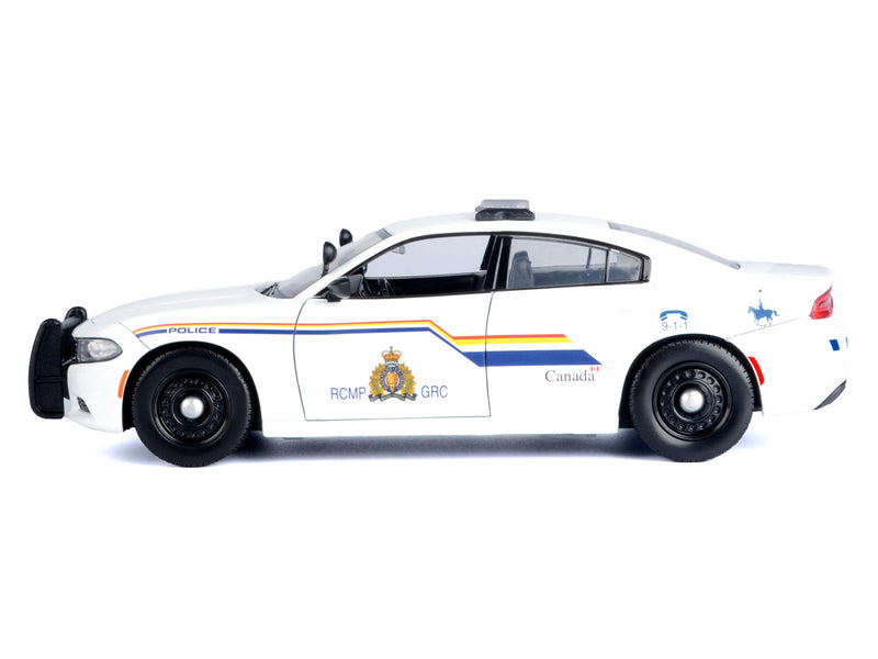 2023 Dodge Charger Pursuit Police Car "RCMP (Royal Canadian Mounted Police)" White "Law Enforcement and Public Service" Series 1/24 Diecast Model Car by Motormax