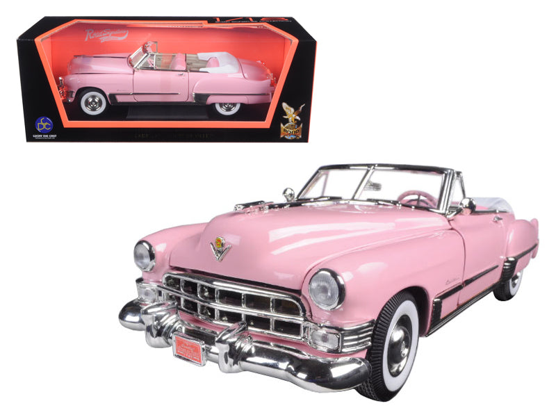 1949 Cadillac Coupe DeVille Convertible Pink 1/18 Diecast Model Car by Road Signature