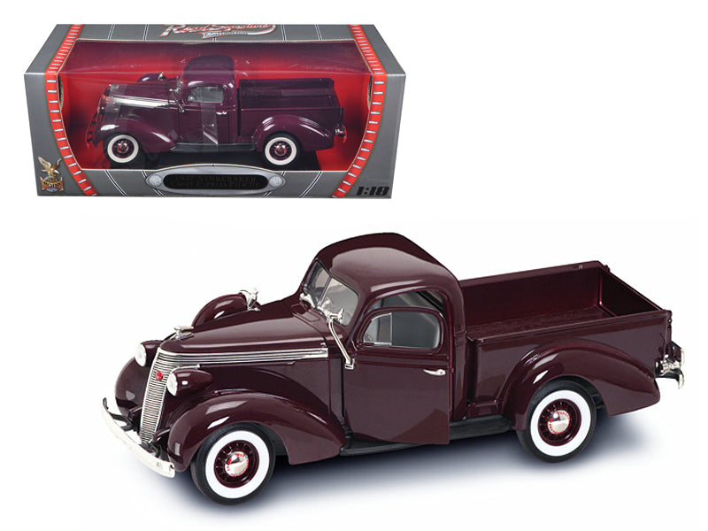 1937 Studebaker Express Pickup Truck Burgundy 1/18 Diecast Model Car by Road Signature