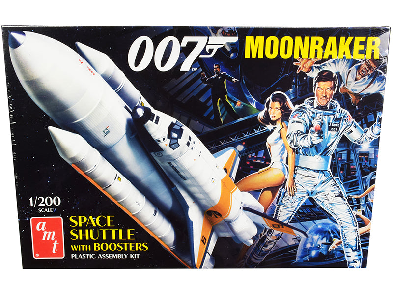 Skill 2 Model Kit Space Shuttle with Boosters "Moonraker" (1979) Movie (James Bond 007) 1/200 Scale Model by AMT