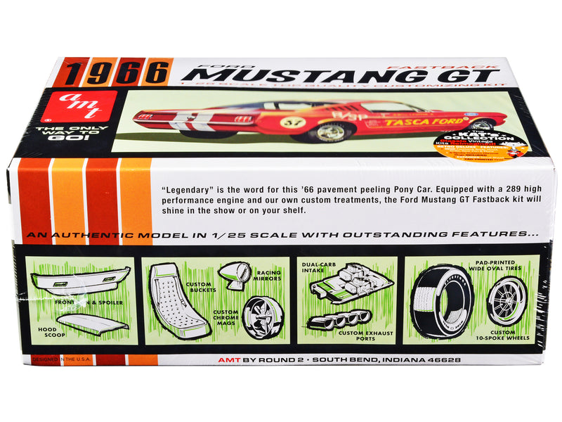 Skill 2 Model Kit 1966 Ford Mustang GT Fastback 1/25 Scale Model by AMT