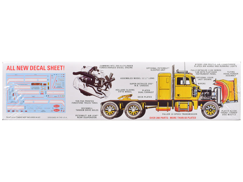 Skill 3 Model Kit Peterbilt 359 "Cross Country Hauler" 1/25 Scale Model by AMT