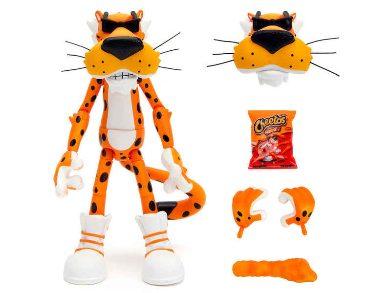 Chester Cheetah 5.5" Figure with Accessories and Alternate Head and Hands "Cheetos Crunchy" model by Jada