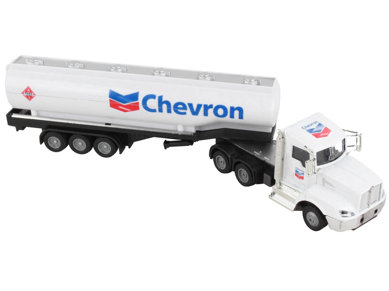 Chevron Tanker Truck White "Chevron" 1/50 Diecast Model by Daron