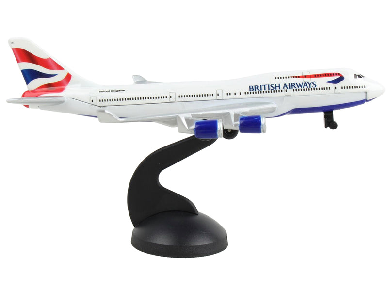 747 Commercial Aircraft "British Airways" (G-XLEA) White with Blue and Red Diecast Model Airplane by Daron