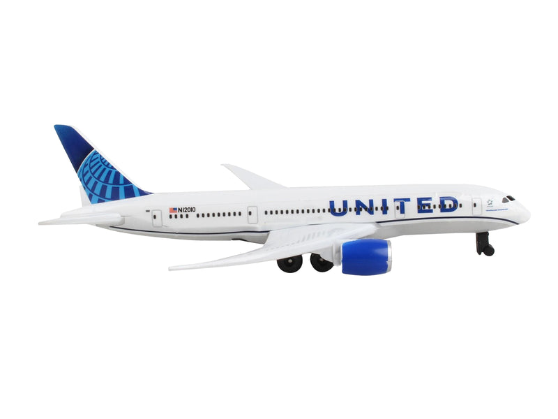 Commercial Aircraft "United Airlines" (N12010) White with Blue Tail Diecast Model Airplane by Daron