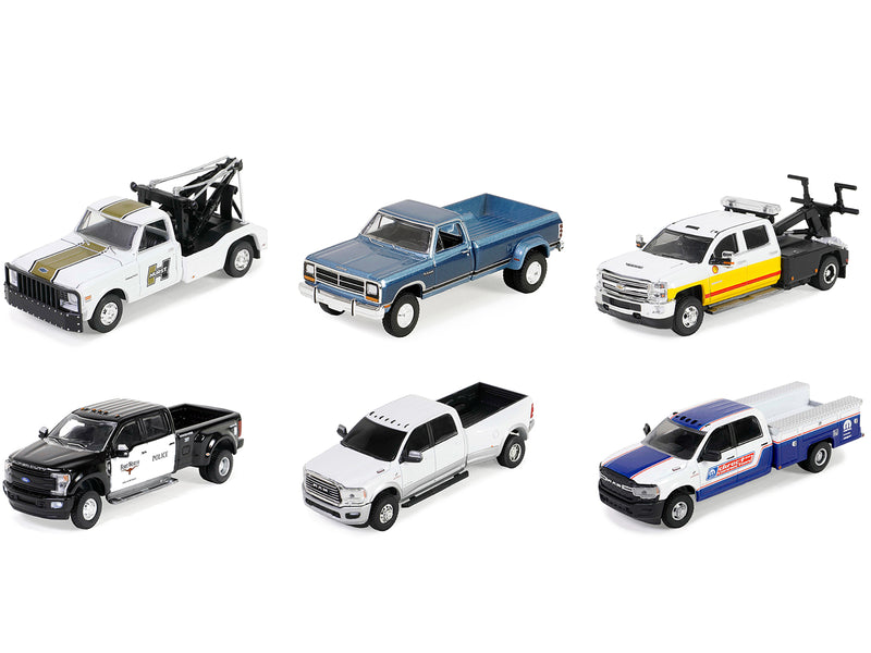 "Dually Drivers" Set of 6 Trucks Series 14 1/64 Diecast Model Cars by Greenlight