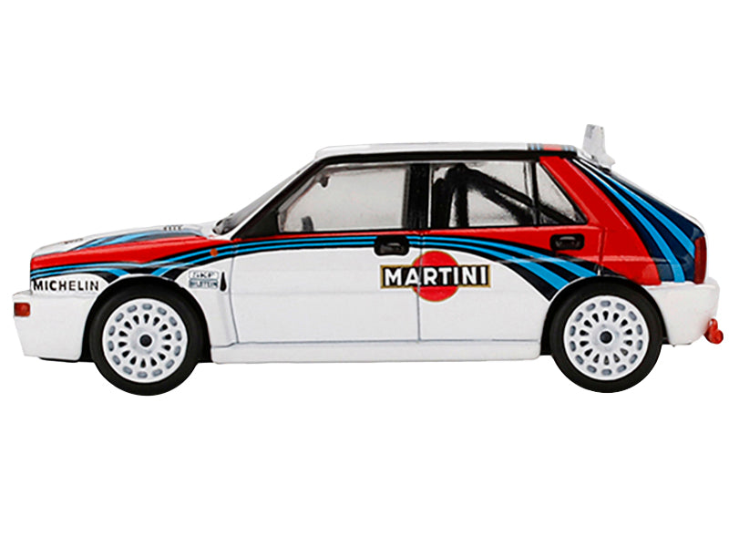 Lancia Delta HF Integrale Evoluzione White with Graphics "Martini Racing" 1/64 Diecast Model Car by True Scale Miniatures