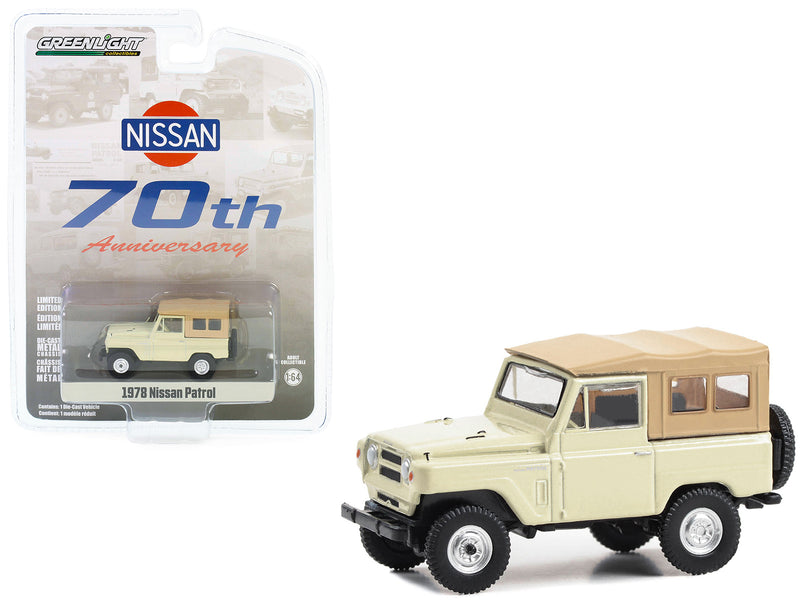 1978 Nissan Patrol Beige with Light Brown Top "70th Anniversary" "Anniversary Collection" Series 16 1/64 Diecast Model Car by Greenlight
