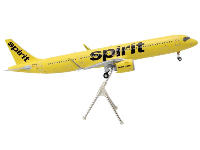 Airbus A321neo Commercial Aircraft "Spirit Airlines" (N702NK) Yellow "Gemini 200" Series 1/200 Diecast Model Airplane by GeminiJets