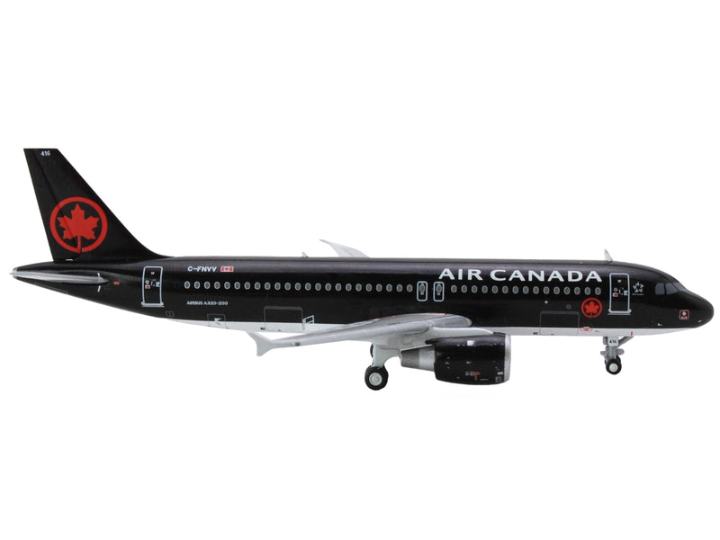 Airbus A320 Commercial Aircraft "Air Canada" (C-FNVV) Black 1/400 Diecast Model Airplane by GeminiJets