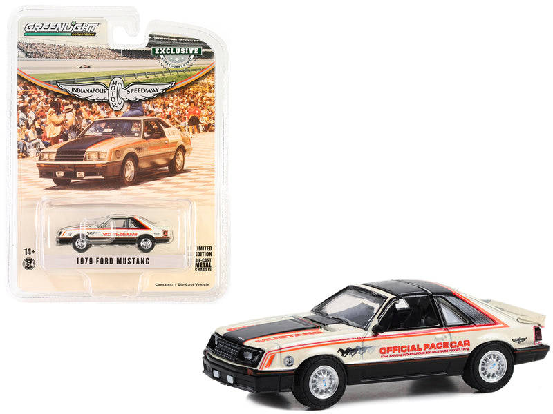 1979 Ford Mustang Hardtop Official Pace Car "63rd Annual Indianapolis 500 Mile Race" "Hobby Exclusive" Series 1/64 Diecast Model Car by Greenlight