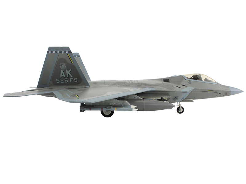 Lockheed F-22A Raptor Stealth Aircraft "3rd Fighter Wing 525th Fighter Squadron Elmendorf Air Force Base" (2011) United States Air Force "Air Power Series" 1/72 Diecast Model by Hobby Master