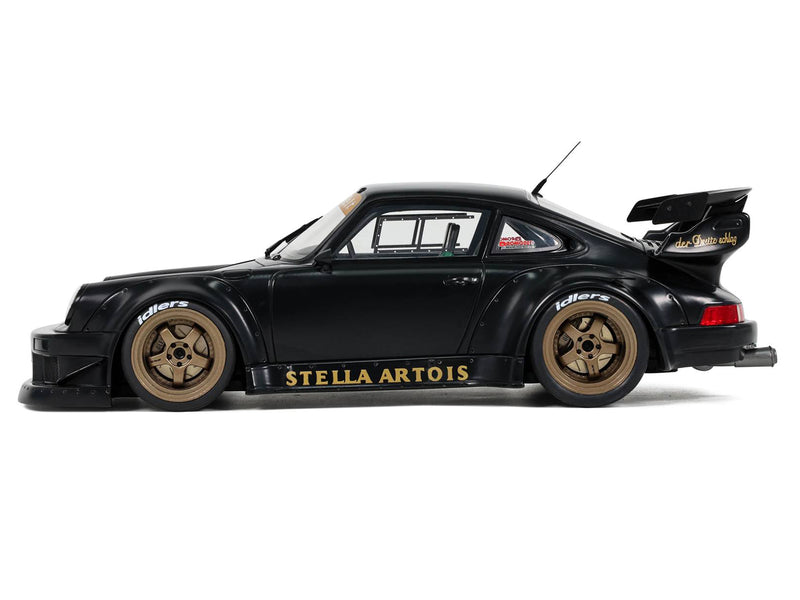 2008 RWB Bodykit "Stella Artois" Matt Black 1/18 Model Car by GT Spirit