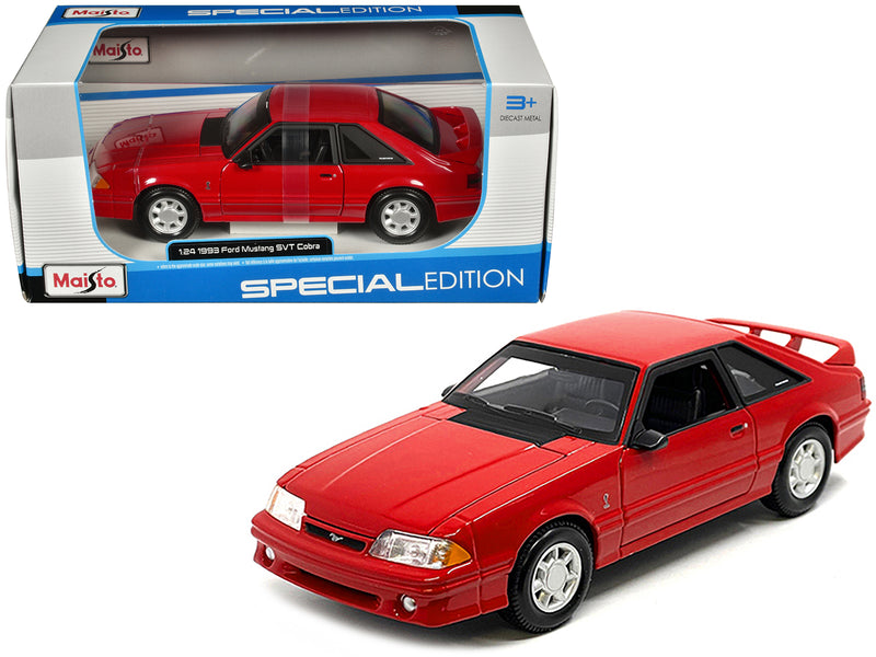 1993 Ford Mustang SVT Cobra Red "Special Edition" Series 1/24 Diecast Model Car by Maisto