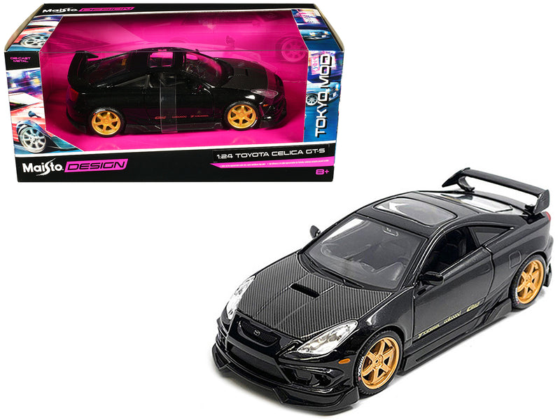 Toyota Celica GT-S Black with Carbon Hood and Sunroof "Maisto Design Tokyo Mod" Series 1/24 Diecast Model Car by Maisto