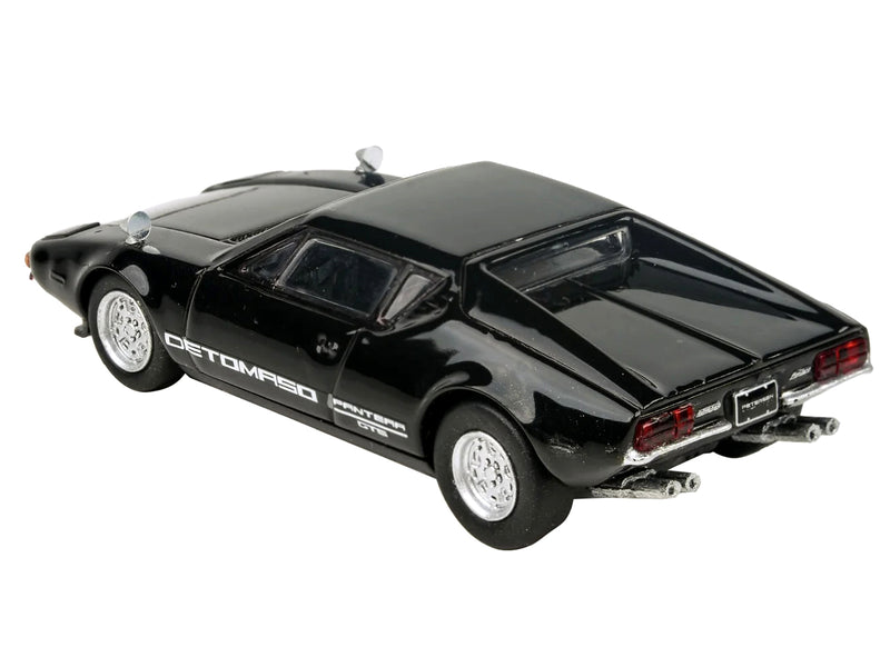 1972 De Tomaso Pantera Black 1/64 Diecast Model Car by Paragon Models