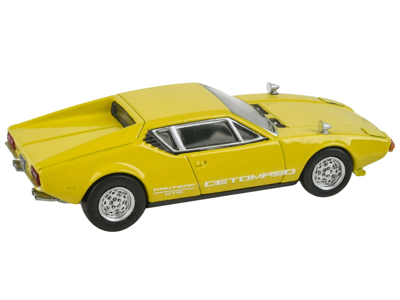 1972 De Tomaso Pantera Yellow 1/64 Diecast Model Car by Paragon Models