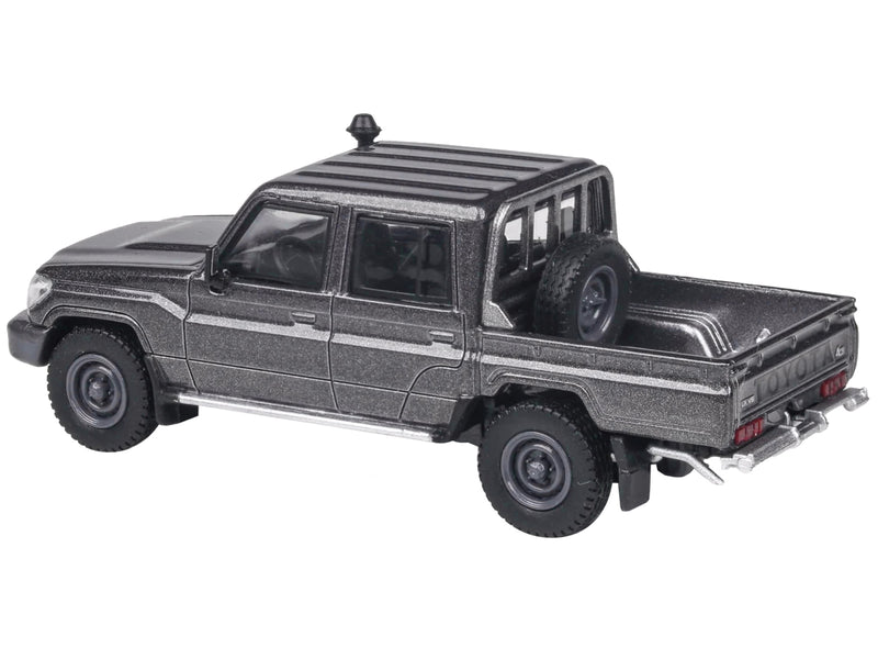 2014 Toyota Land Cruiser LC 79 Pickup Truck Graphite Gray Metallic 1/64 Diecast Model Car by Paragon Models