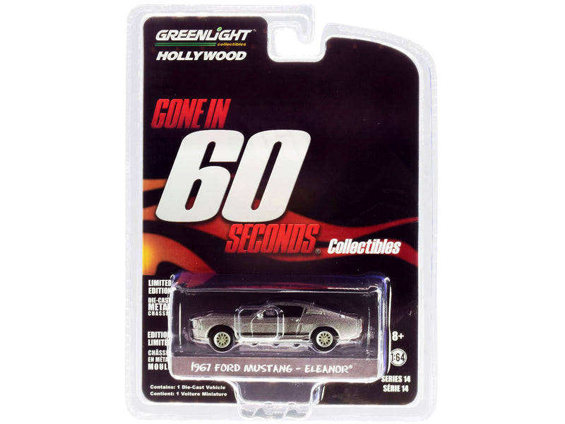 1967 Ford Mustang Custom "Eleanor" "Gone in 60 Sixty Seconds" (2000) Movie 1/64 Diecast Car Model by Greenlight
