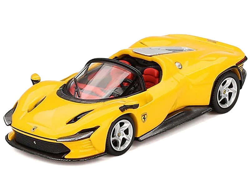 Ferrari Daytona SP3 Giallo Modena Yellow with Red Interior 1/64 Diecast Model Car by BBR