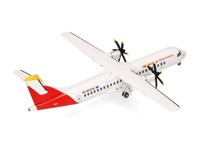 ATR 72-600 Commercial Aircraft "Iberia Regional" (9H-NCD) White with Red Tail 1/200 Diecast Model Airplane by Herpa