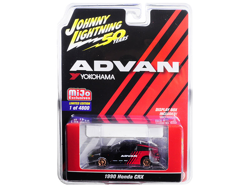 1990 Honda CRX "ADVAN Yokohama" "Johnny Lightning 50th Anniversary" Limited Edition to 4800 pieces Worldwide 1/64 Diecast Model Car by Johnny Lightning