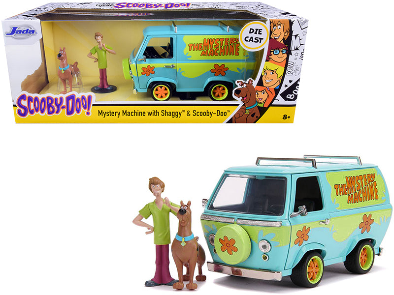 The Mystery Machine with Shaggy and Scooby-Doo Figurines "Scooby-Doo!" 1/24 Diecast Model Car by Jada