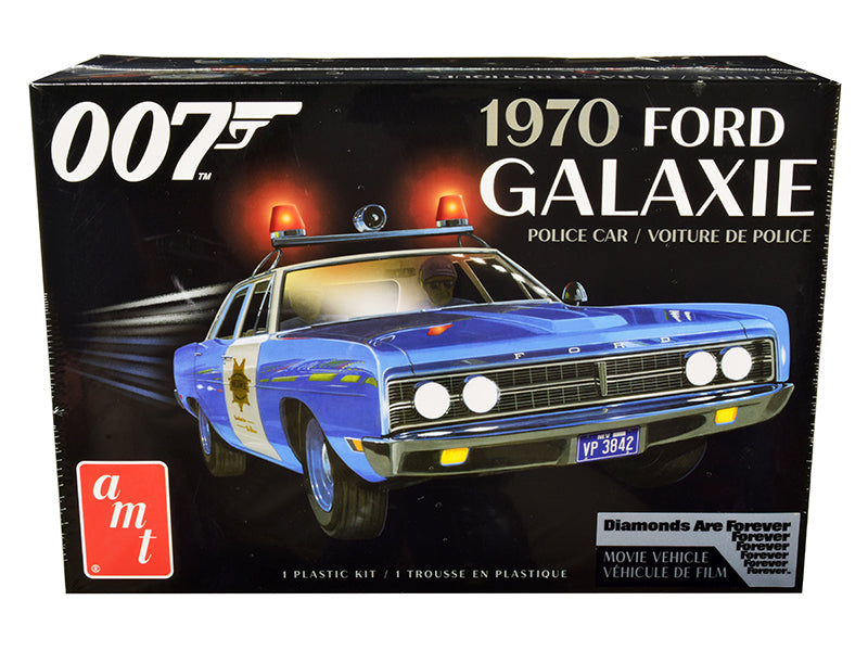 Skill 2 Model Kit 1970 Ford Galaxie Police Car "Las Vegas Metropolitan Police Dept" "Diamonds Are Forever" (1971) Movie (7th in the James Bond 007 Series) 1/25 Scale Model by AMT