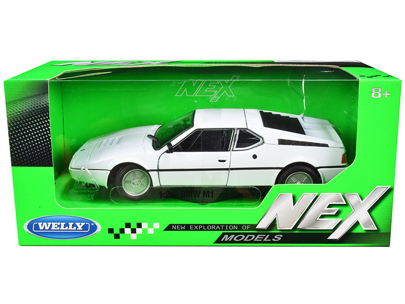 BMW M1 Coupe White "NEX Models" 1/24 Diecast Model Car by Welly