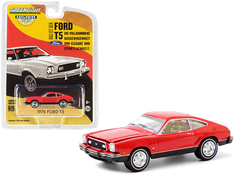 1976 Ford T5 Vermilion Red with Black Bottom "Hobby Exclusive" 1/64 Diecast Model Car by Greenlight