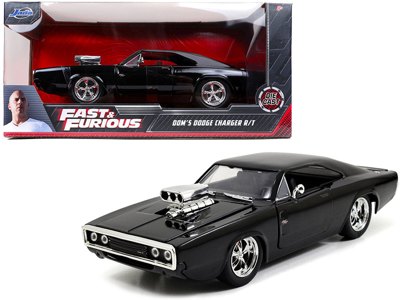 Dom's Dodge Charger R/T Black "The Fast and the Furious" (2001) Movie 1/24 Diecast Model Car by Jada