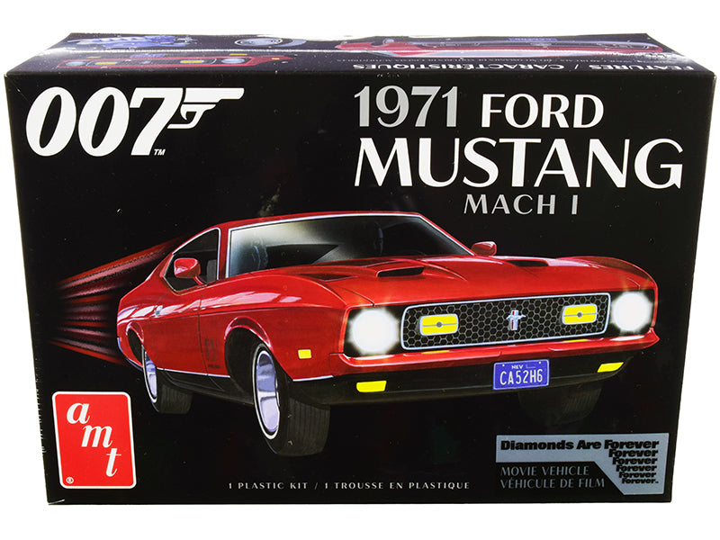 Skill 2 Model Kit 1971 Ford Mustang Mach 1 (James Bond 007) "Diamonds are Forever" (1971) Movie 1/25 Scale Model by AMT