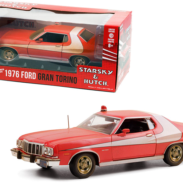 1976 Ford Gran Torino Red with White Stripe (Weathered Version) 