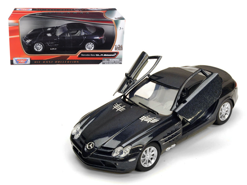 Mercedes Mclaren SLR Metallic Black 1/24 Diecast Model Car by Motormax