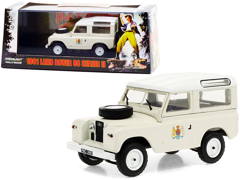 1961 Land Rover 88 Series II Station Wagon Cream with White Top "Ace Ventura 2: When Nature Calls" (1995) Movie 1/43 Diecast Model Car by Greenlight