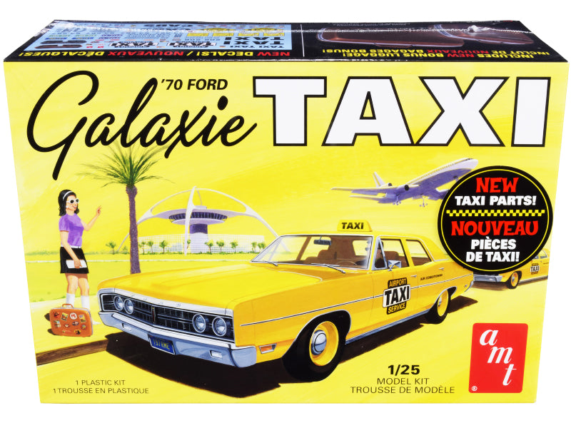 Skill 2 Model Kit 1970 Ford Galaxie "Taxi" with Luggage 1/25 Scale Model by AMT